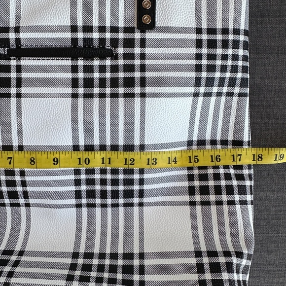 Thirty-One | Buffalo Check Plaid Large Tote Bag | Faux Leather Shoulder Bag - Picture 9 of 11